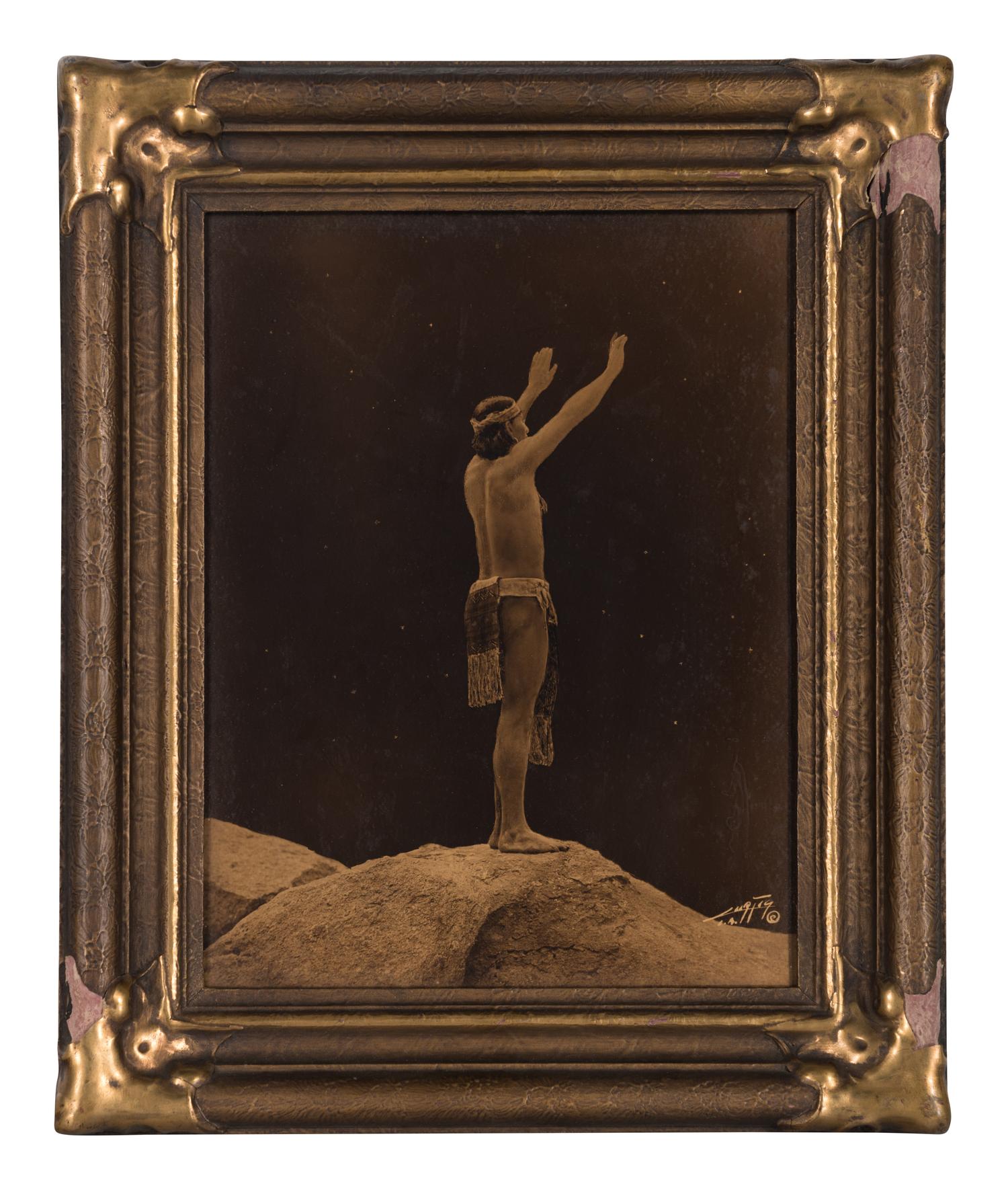 CURTIS, Edward (1868-1952). Prayer to the Stars. Orotone.