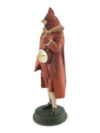 A Polychrome Resin Figural Clock