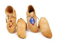 Plateau Beaded Hide Moccasins