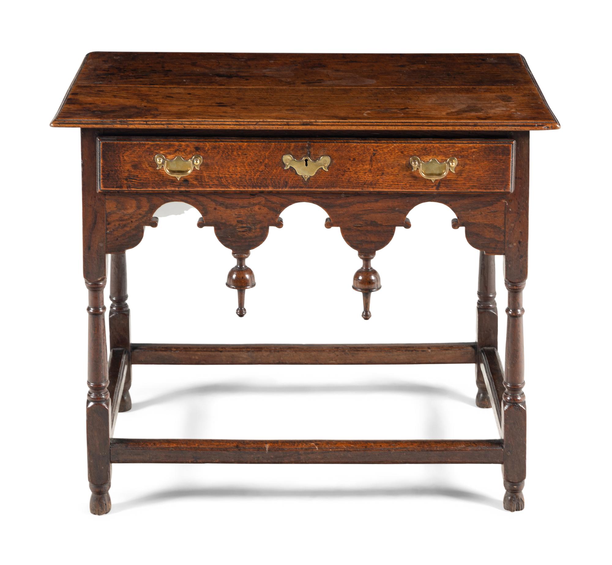 A William and Mary Oak Side Table