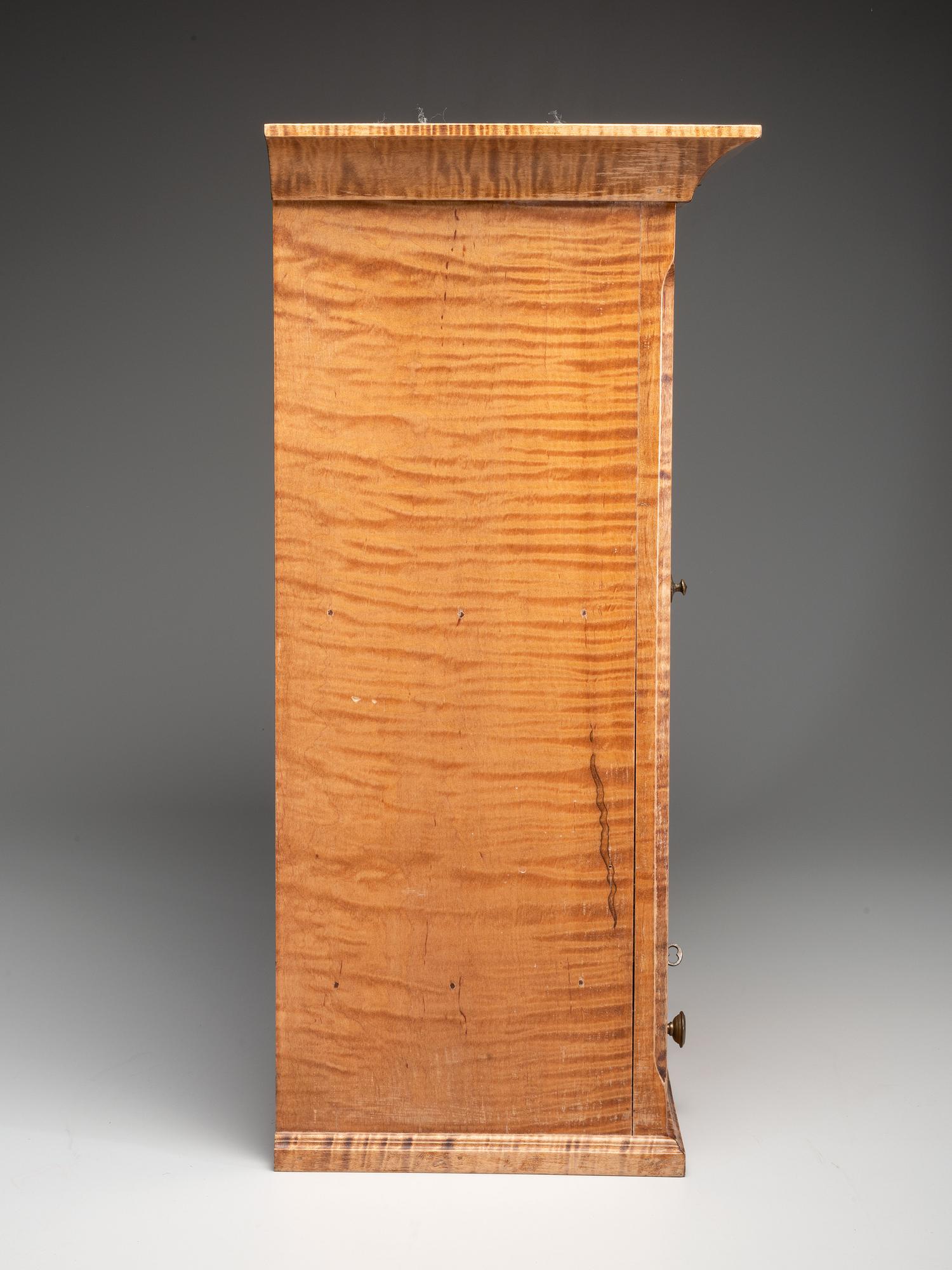 A Federal Tiger Maple Wall Cupboard