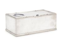 A Russian Silver and Enameled Coin-Inset Table-Top Cigarette Box
