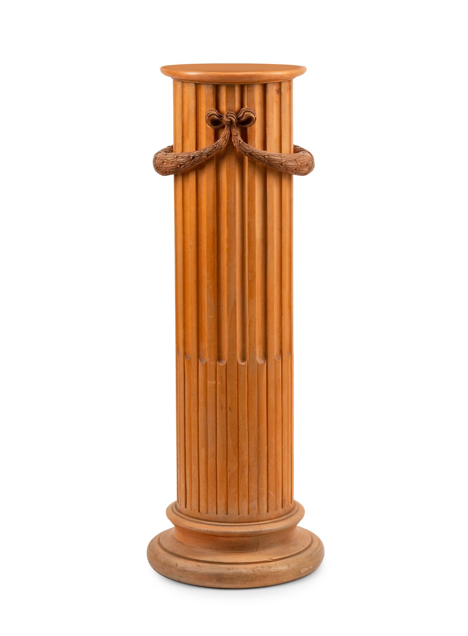 A Continental Carved Wood Pedestal