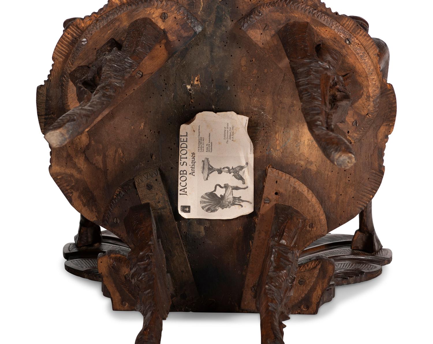 A Pair of Venetian Shell-and-Dolphin Carved Walnut Grotto Armchairs