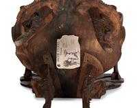 A Pair of Venetian Shell-and-Dolphin Carved Walnut Grotto Armchairs