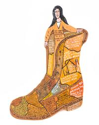 Howard Finster, (American, 1916-2011), The Man in the Shoe Knows What to Do, 1983