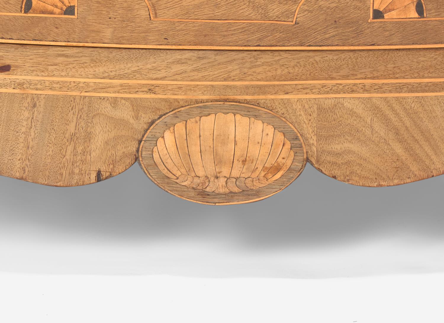 A Federal Inlaid Mahogany Bow Front Chest of Drawers