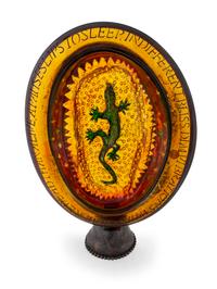 A Molded Colored Glass Sculpture — 20TH CENTURY