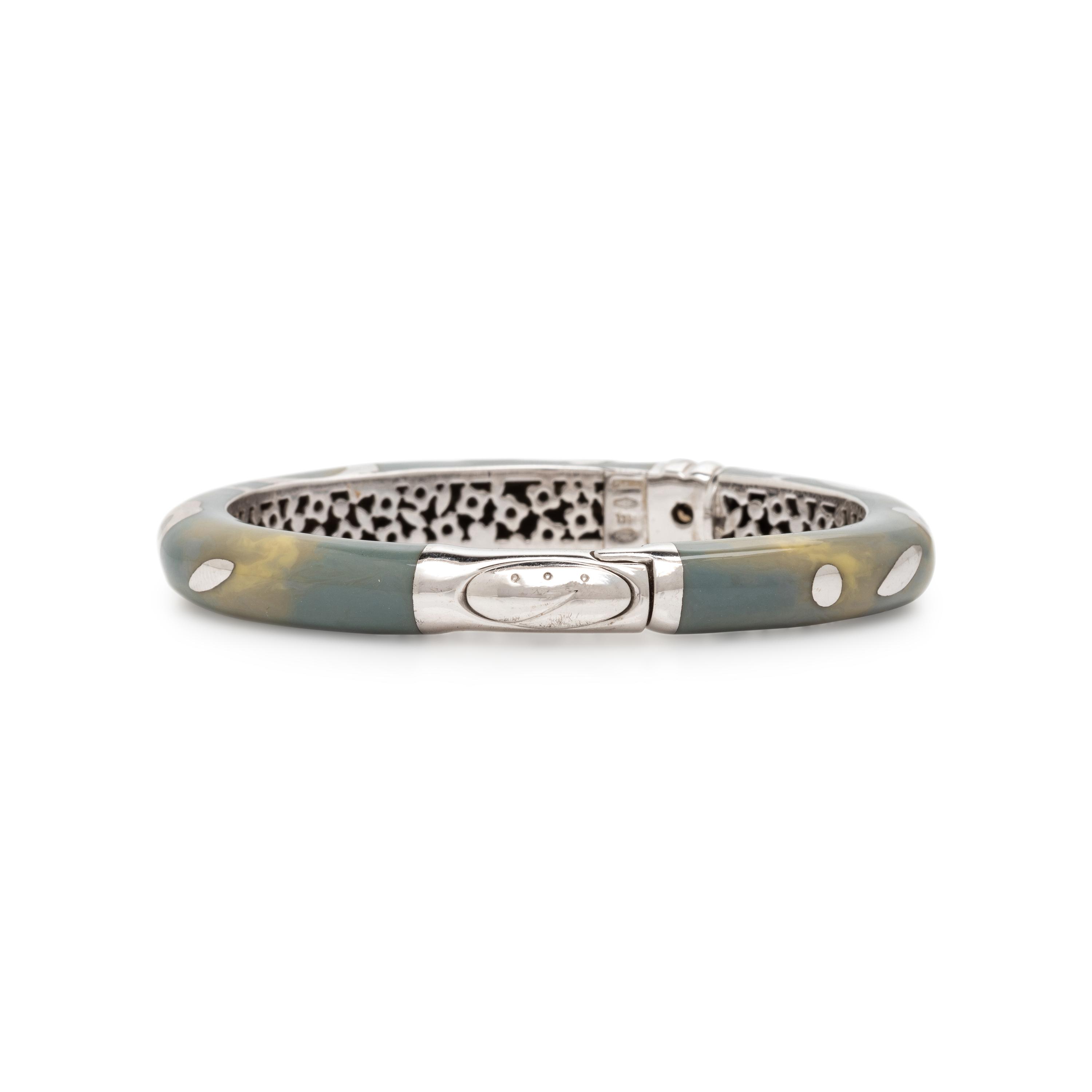 La Nouvelle Bague, Collection of Four Enamel and Diamond Bangles
