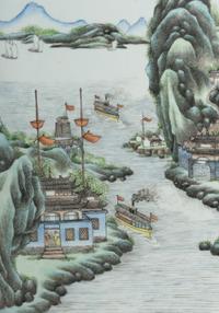 A Chinese Famille Rose Porcelain Plaque