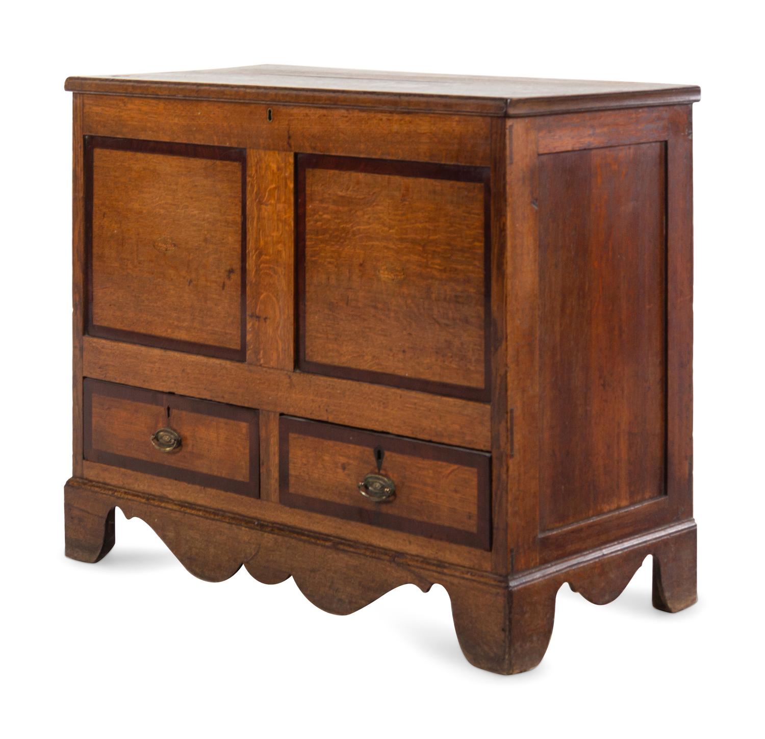 A George III Oak Mule Chest