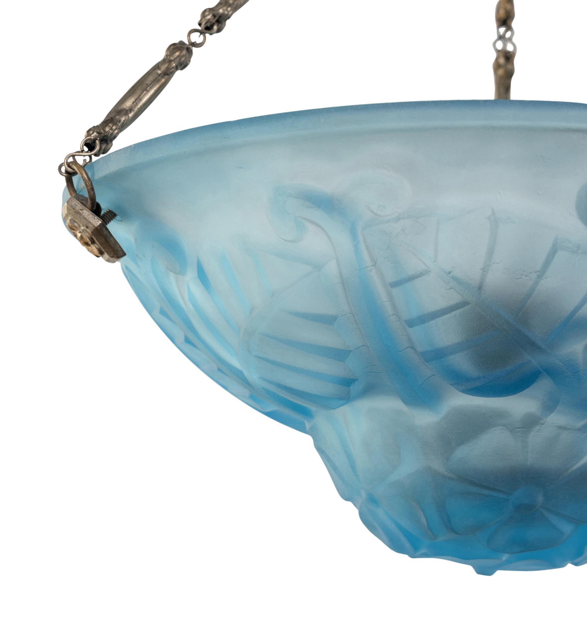 A Degue Frosted Glass Hanging Fixture