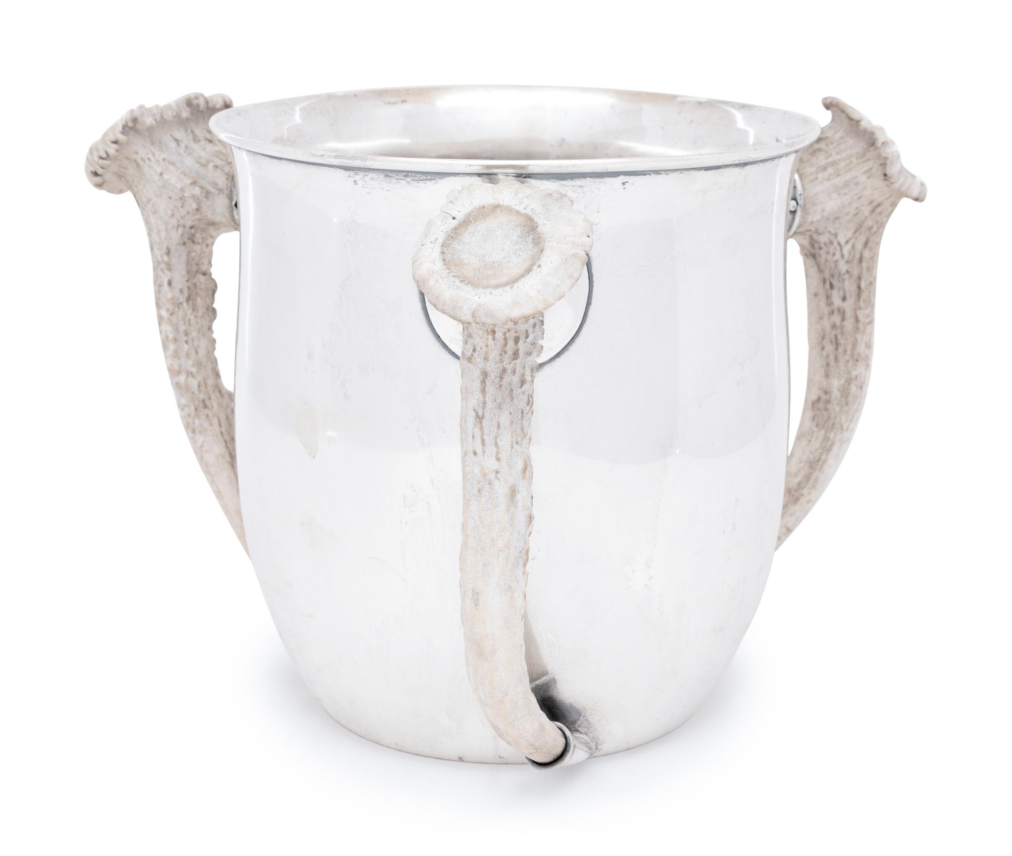 An American Silver Horn-Mounted Tyg