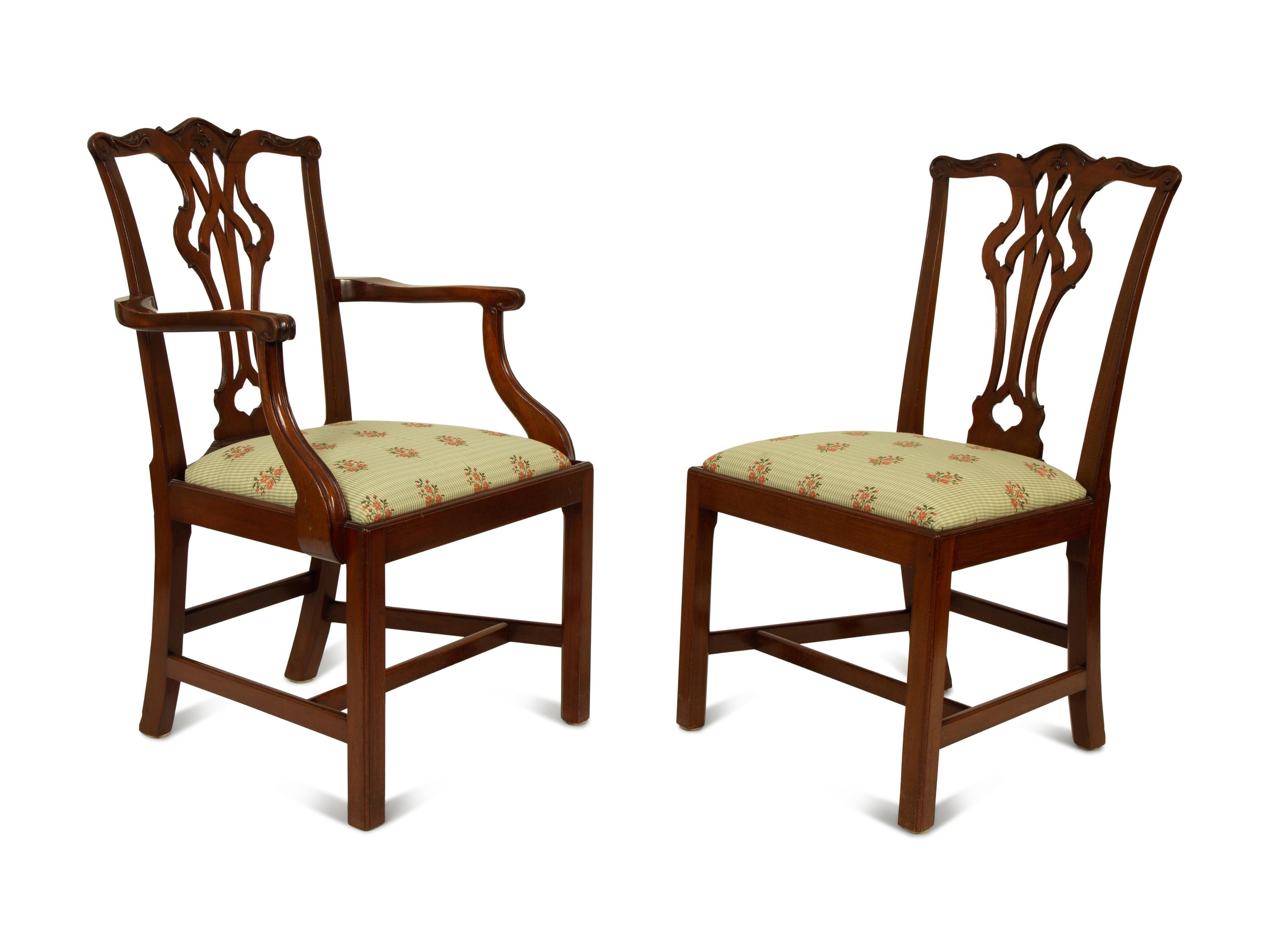 A Set of Twelve George III Style Mahogany Dining Chairs — 19TH CENTURY