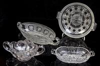 A Collection of American Glass Articles Height of tallest 8 1/4 inches.