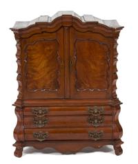 A Diminutive Dutch Bombe Bureau/Cabinet — 19TH CENTURY