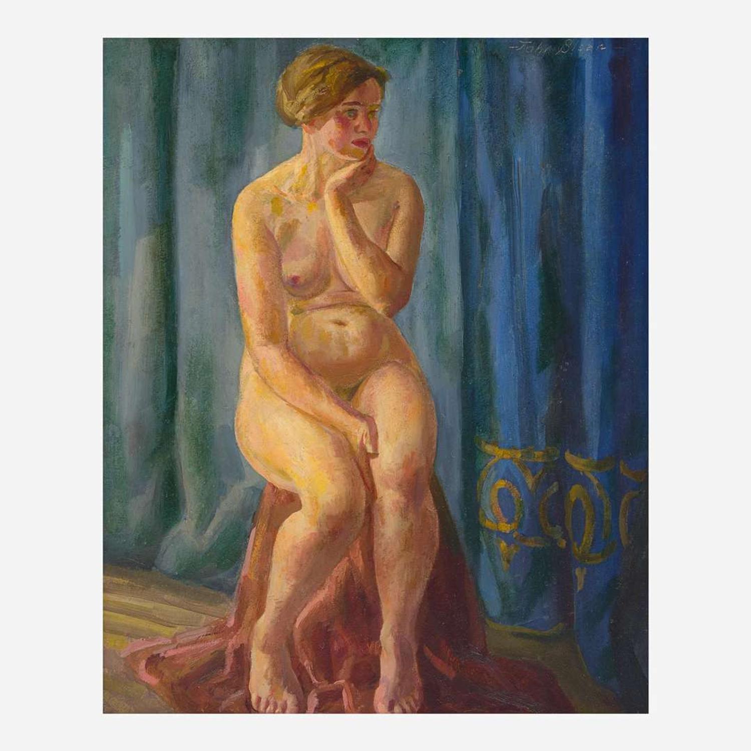 John French Sloan (American, 1871–1951) Selma Nude, Seated