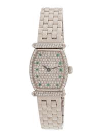 AUDEMARS PIGUET, 18K WHITE GOLD AND DIAMOND 'CARNEGIE' MECHANICAL WATCH