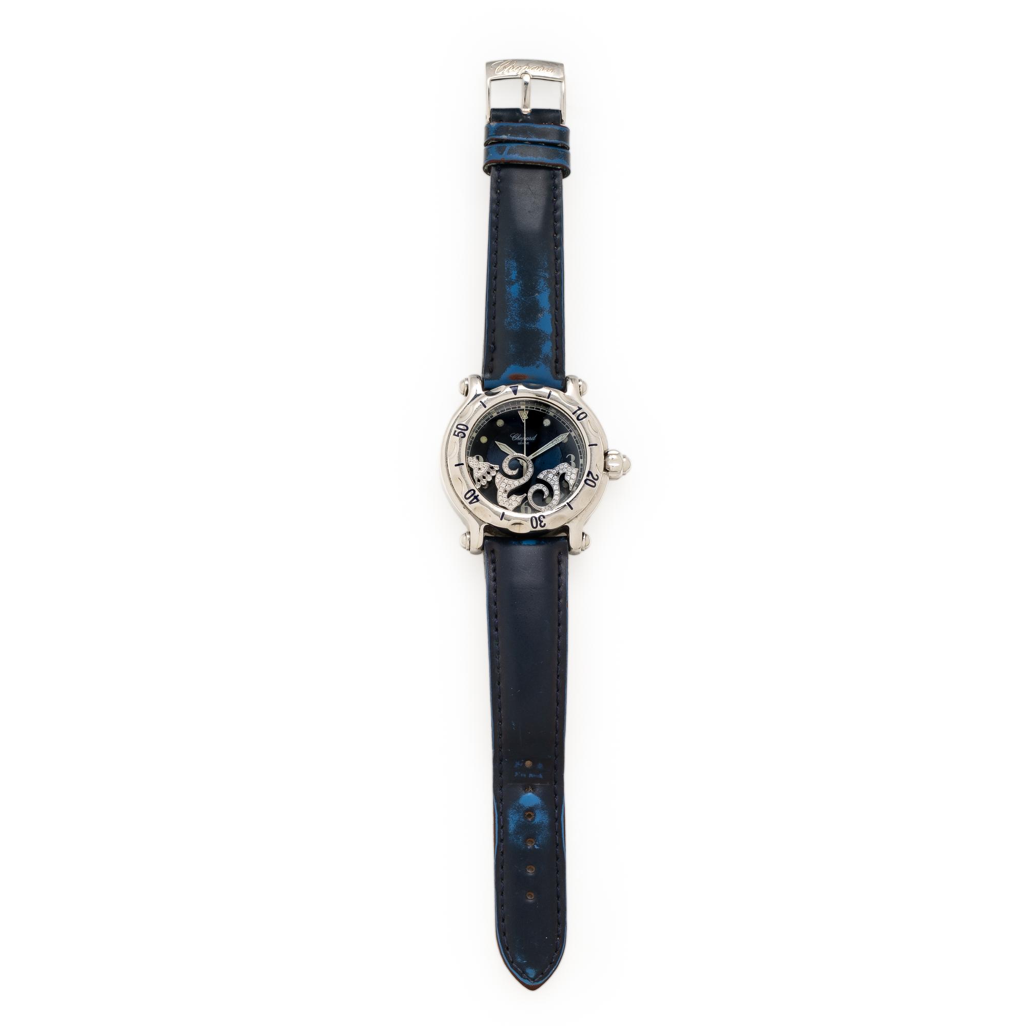 Chopard, Steel 'Happy Sport' 'Crystal Cruises' Watch