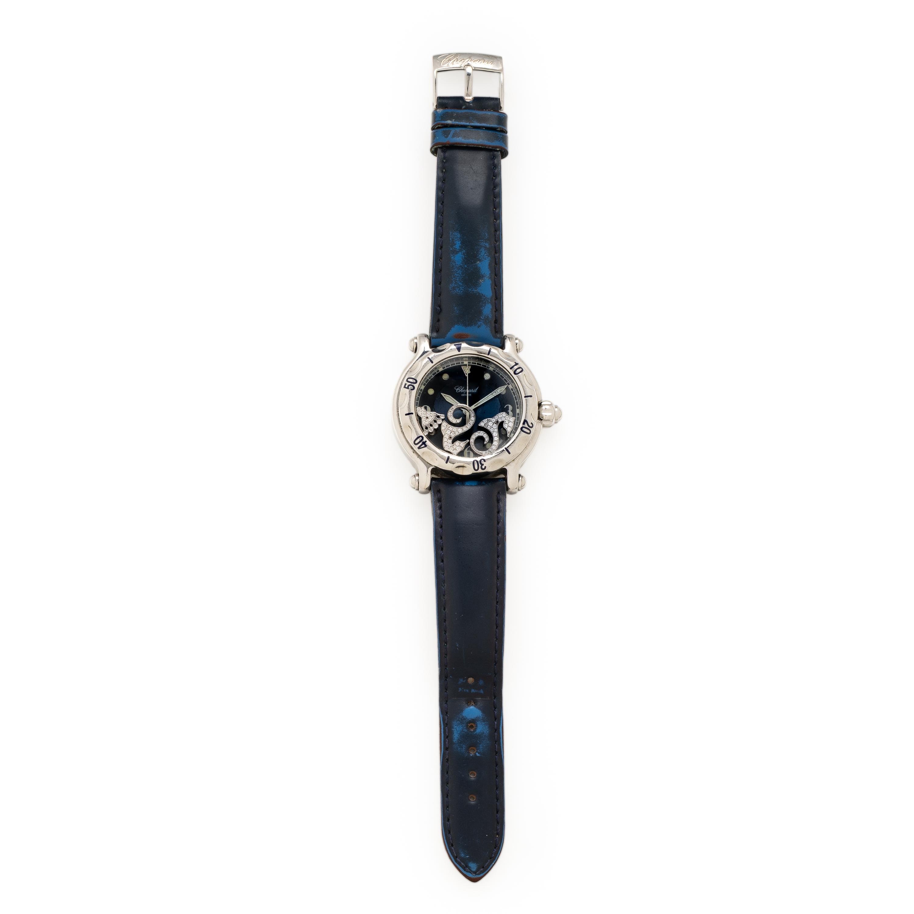 Chopard, Steel 'Happy Sport' 'Crystal Cruises' Watch