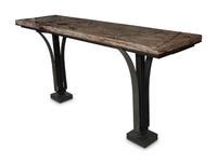 A French Art Deco Patinated Bronze Console