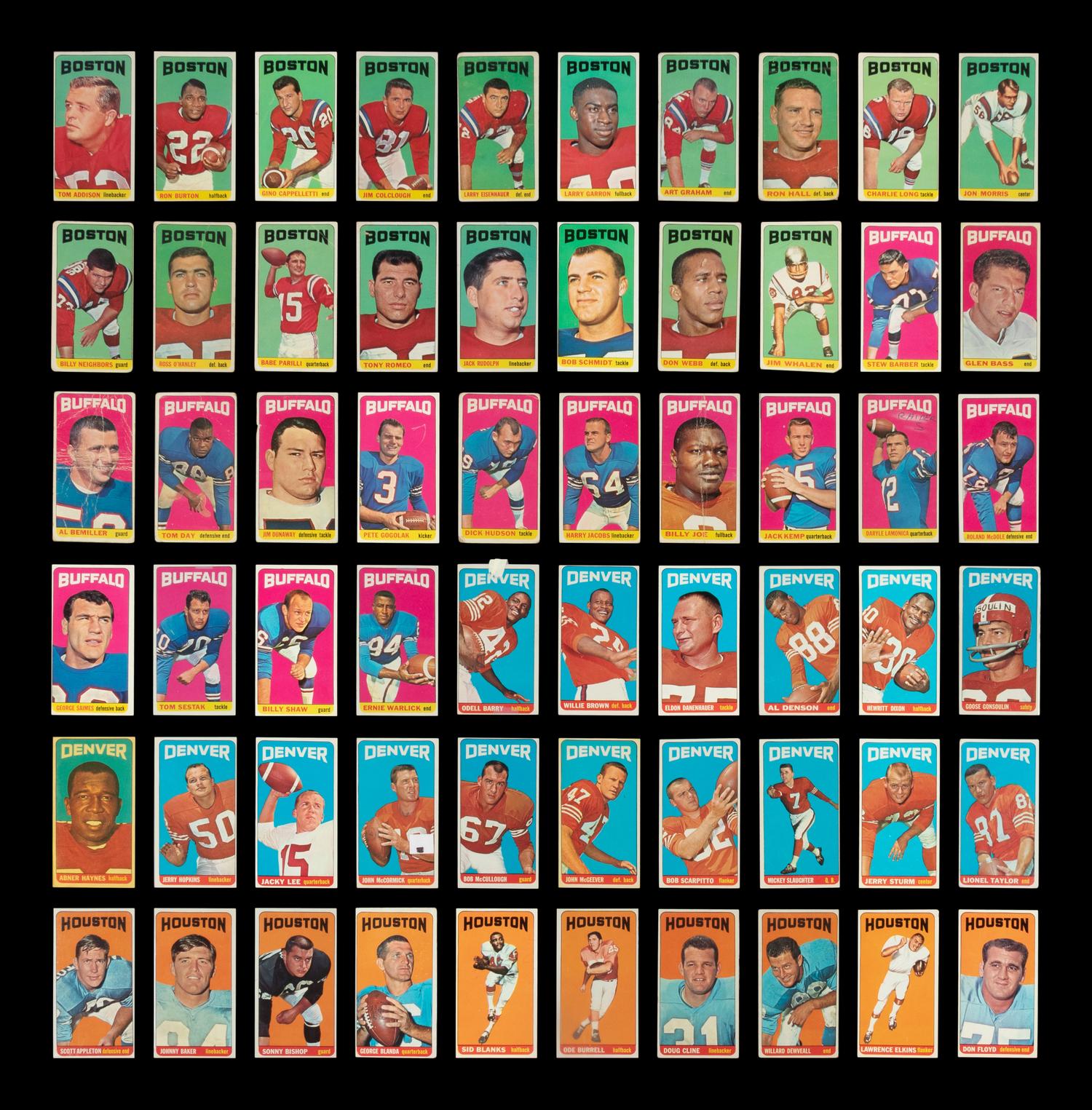 A Collection of Over 130 Assorted 1965 Topps Football Cards