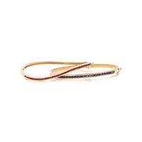 COLLECTION OF YELLOW GOLD AND GEMSTONE BANGLE BRACELETS