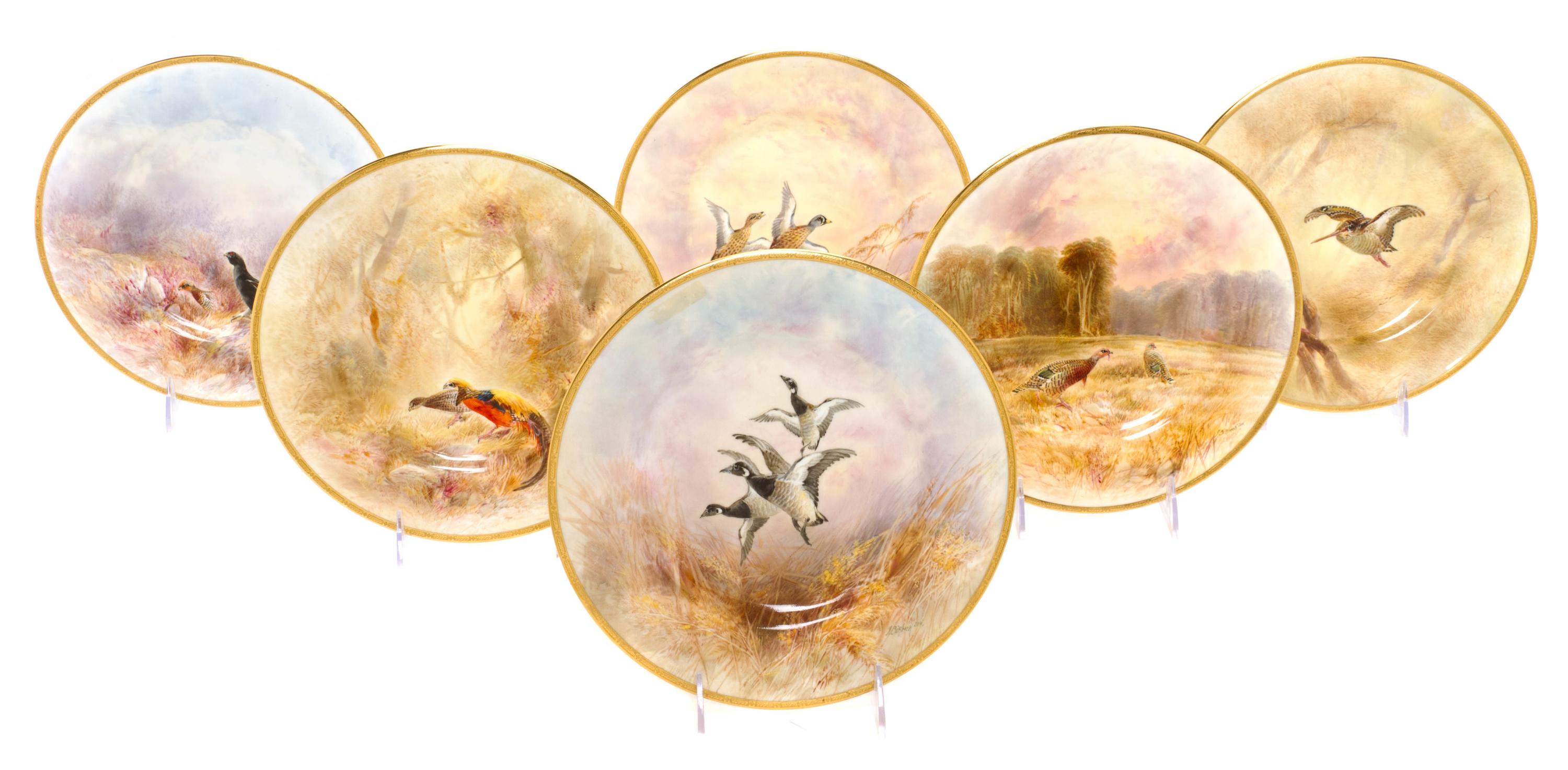A Set of Eleven Royal Doulton Ornithological Plates, RETAILED BY TIFFANY & CO., Diameter 9 1/2 inches. — RETAILED BY TIFFANY & CO.,