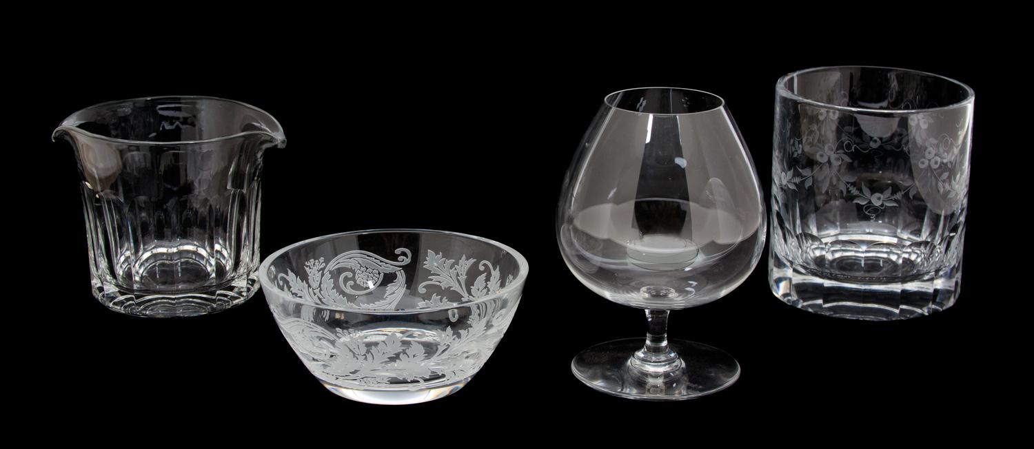 Four Miscellaneous Glass Articles Height of tallest 5 7/8 inches. — 20TH CENTURY
