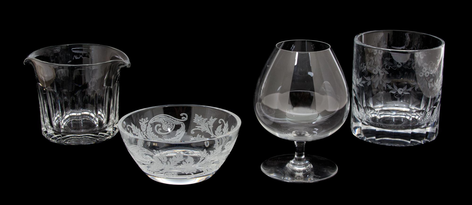 Four Miscellaneous Glass Articles Height of tallest 5 7/8 inches. — 20TH CENTURY