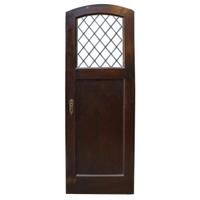 A Leaded and Stained Glass Door from a Chicago, IL. Bungalow 25.75" W x 1.25" D x 79" H — United States, Early 20th Century