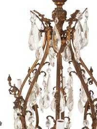 A French Gilt Bronze and Cut Glass Chandelier