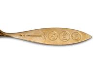 A Collection of Danish Silver-Gilt Christmas Fork and Spoon Sets