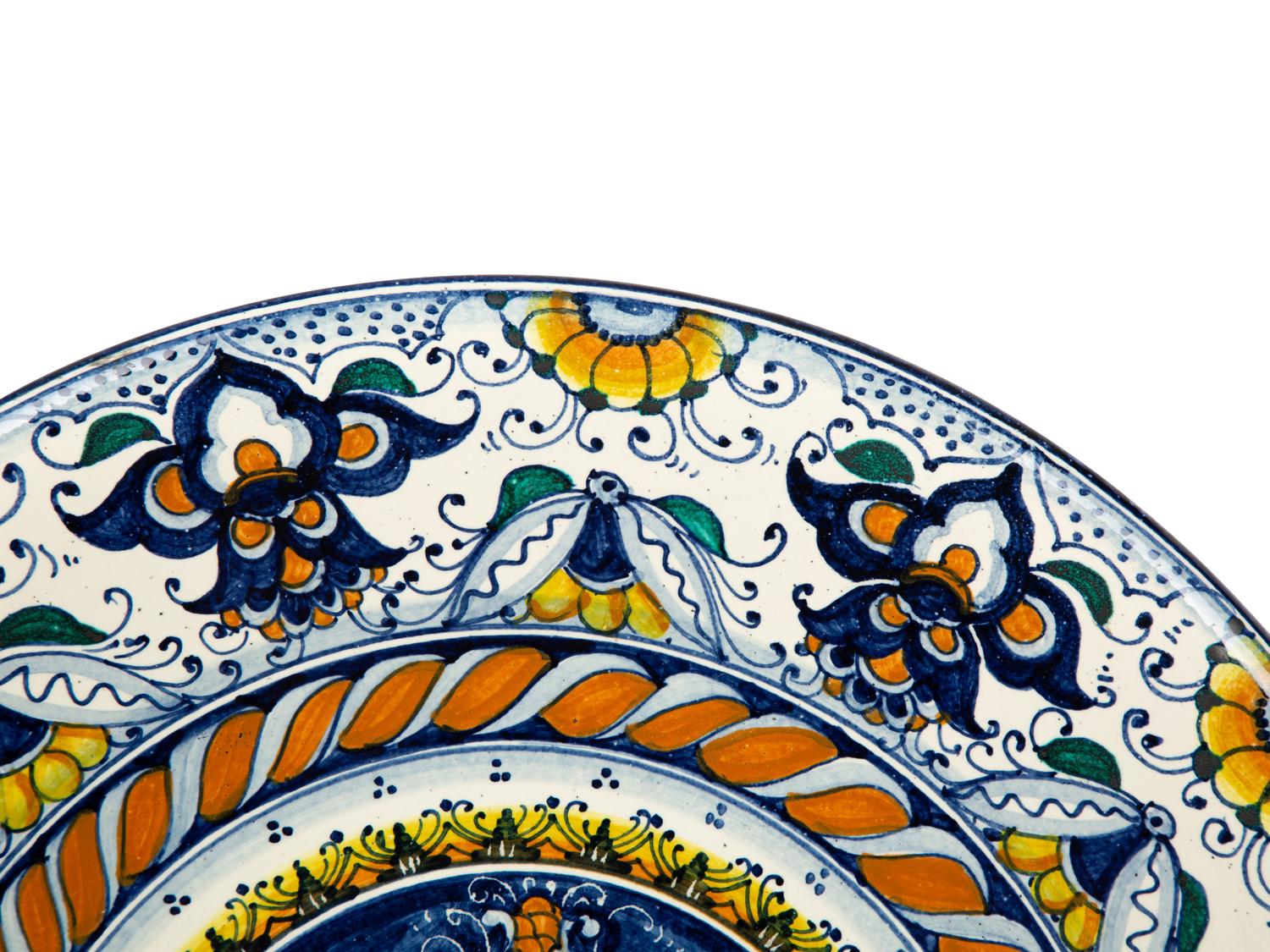 Two Continental Majolica Chargers — 20TH CENTURY