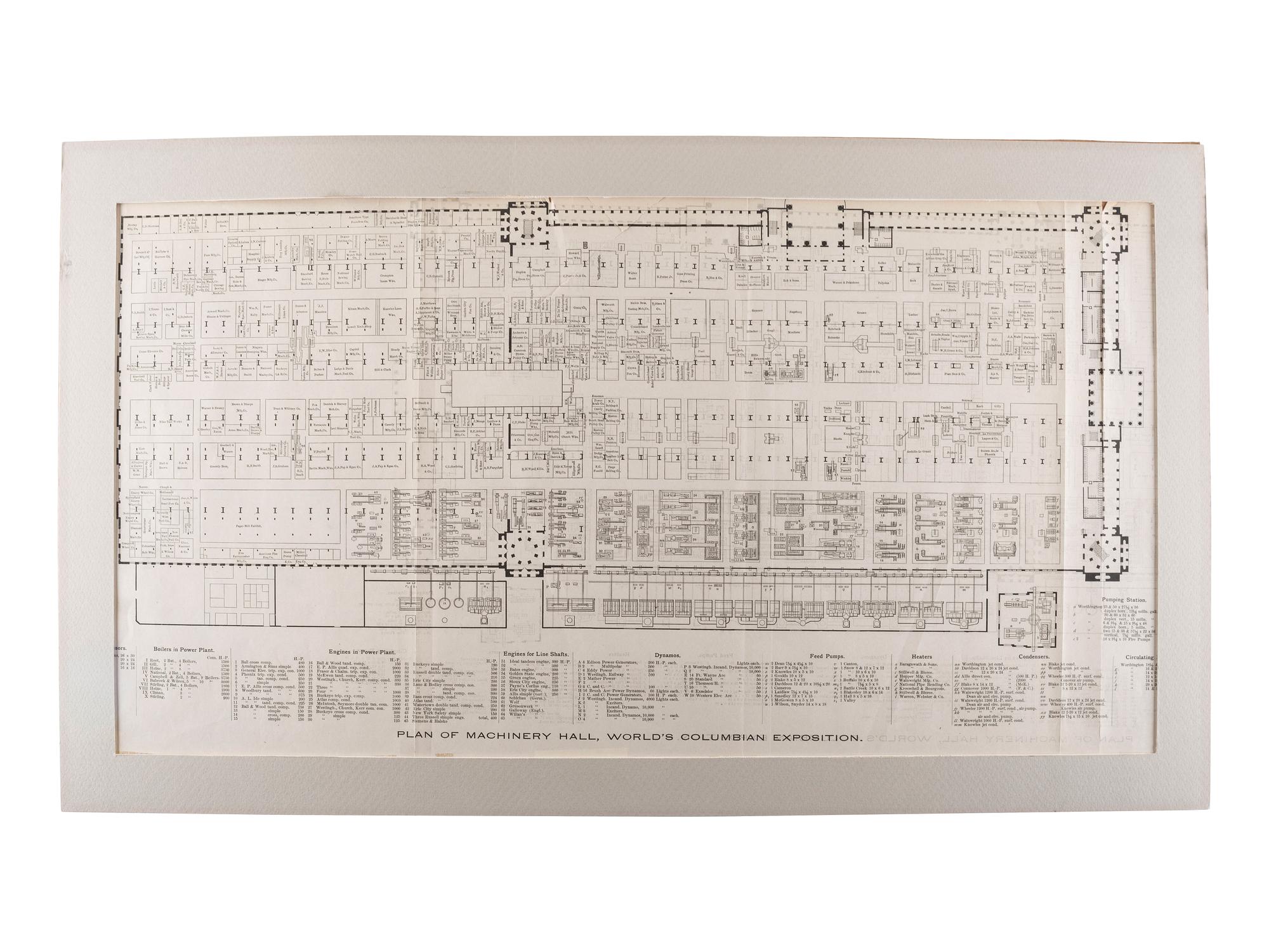 [WORLD'S FAIR]. Ephemera related to the World's Columbian Exposition highlighted by a Bird's-Eye View of the World's Columbian Exposition, Chicago, 1893 , featuring the world's first Ferris Wheel.