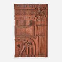 Leroy Setziol (American, 1915-2005) Untitled Wood Panel, USA, circa 1970s