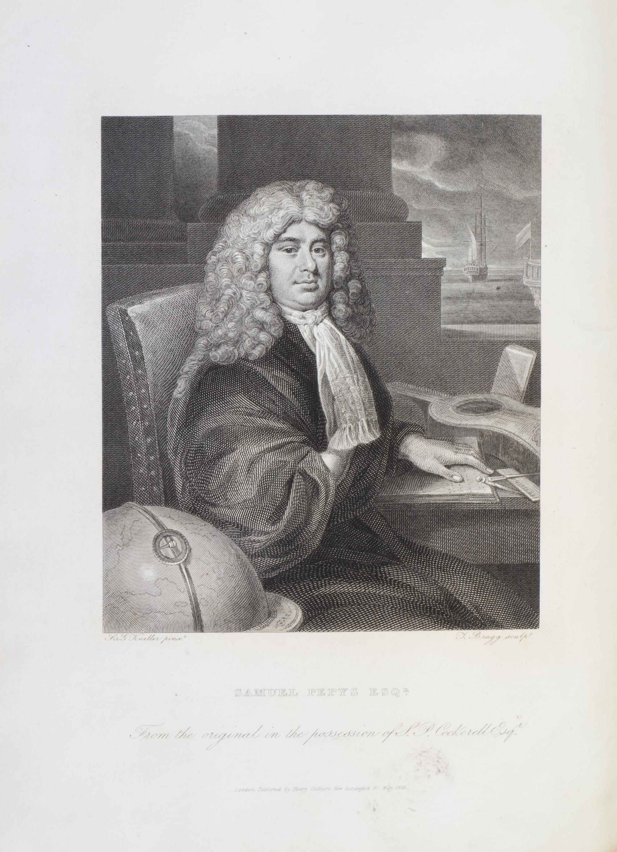 PEPYS, SAMUEL. Memoirs of Samuel Pepys, Esq. London, 1825. 2 vols. First ed. Bookplate Owen S. Tudor, signed, both vols.