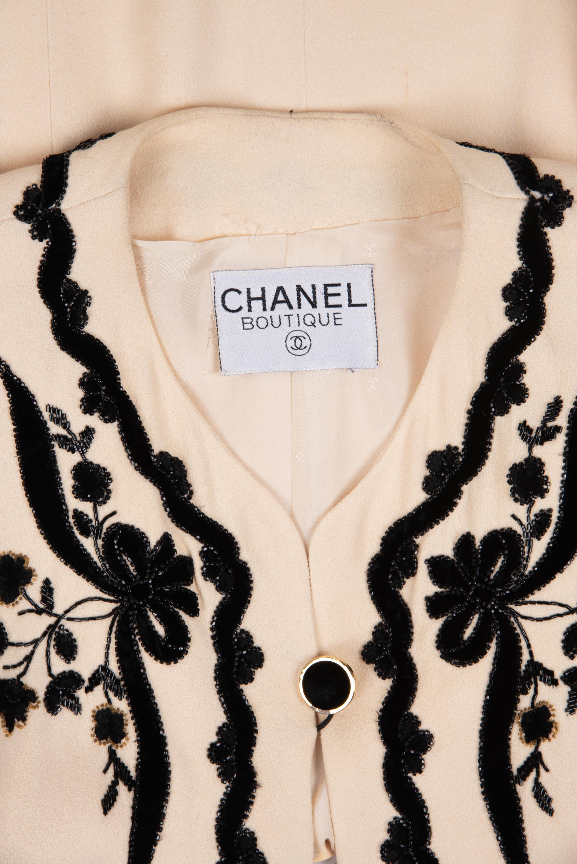 Chanel Embellished Crepe Jacket, 1980-90s