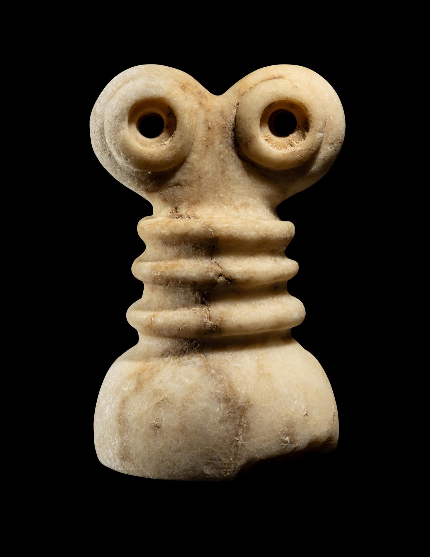 A Near Eastern Marble Eye Idol