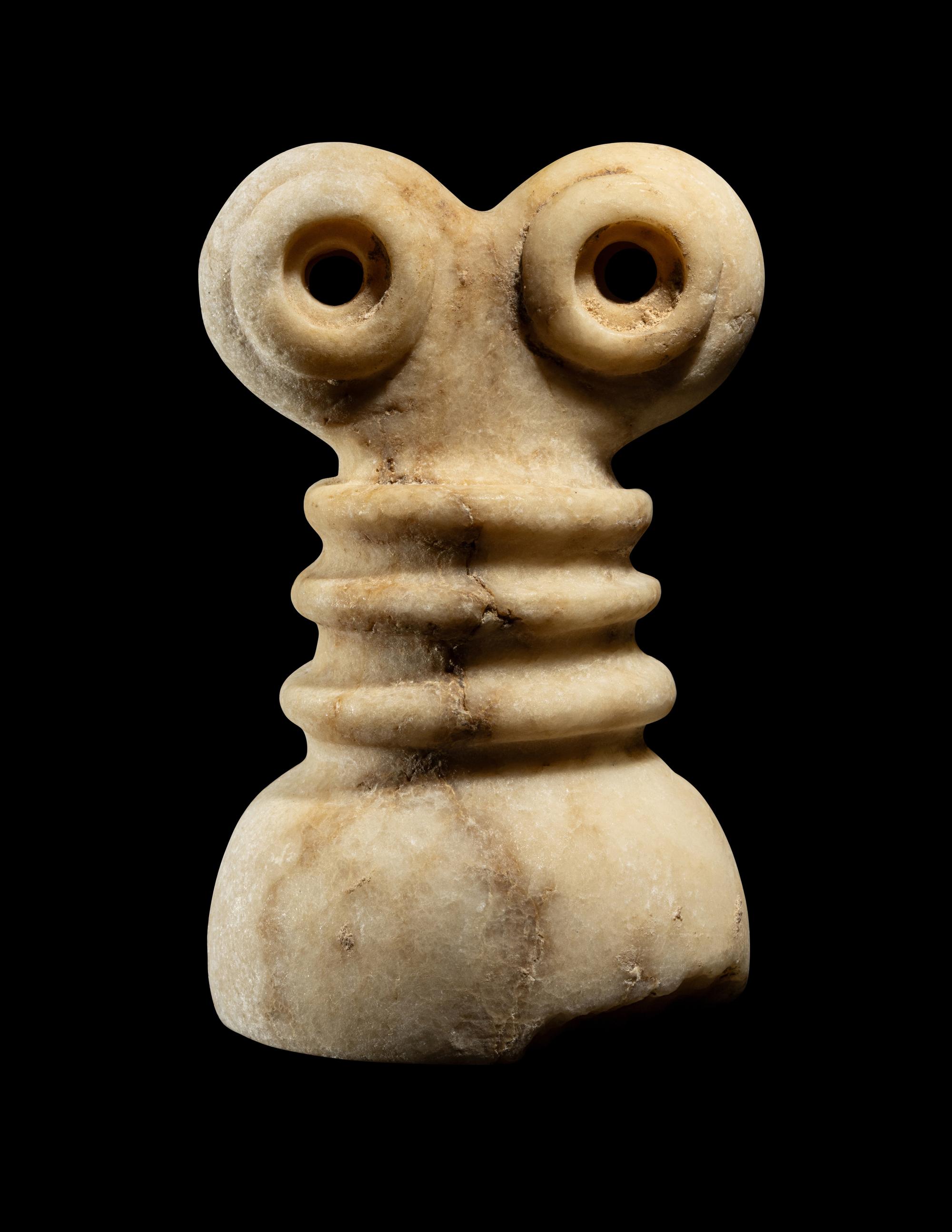 A Near Eastern Marble Eye Idol