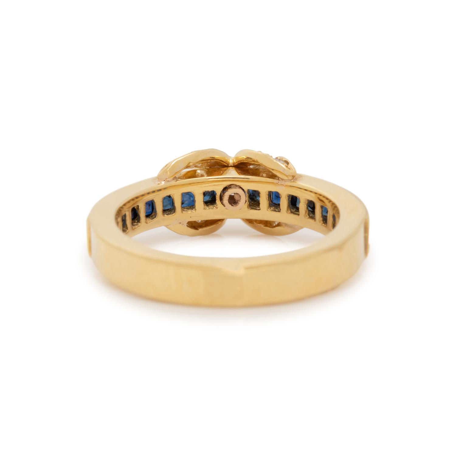 DIAMOND AND SAPPHIRE RING