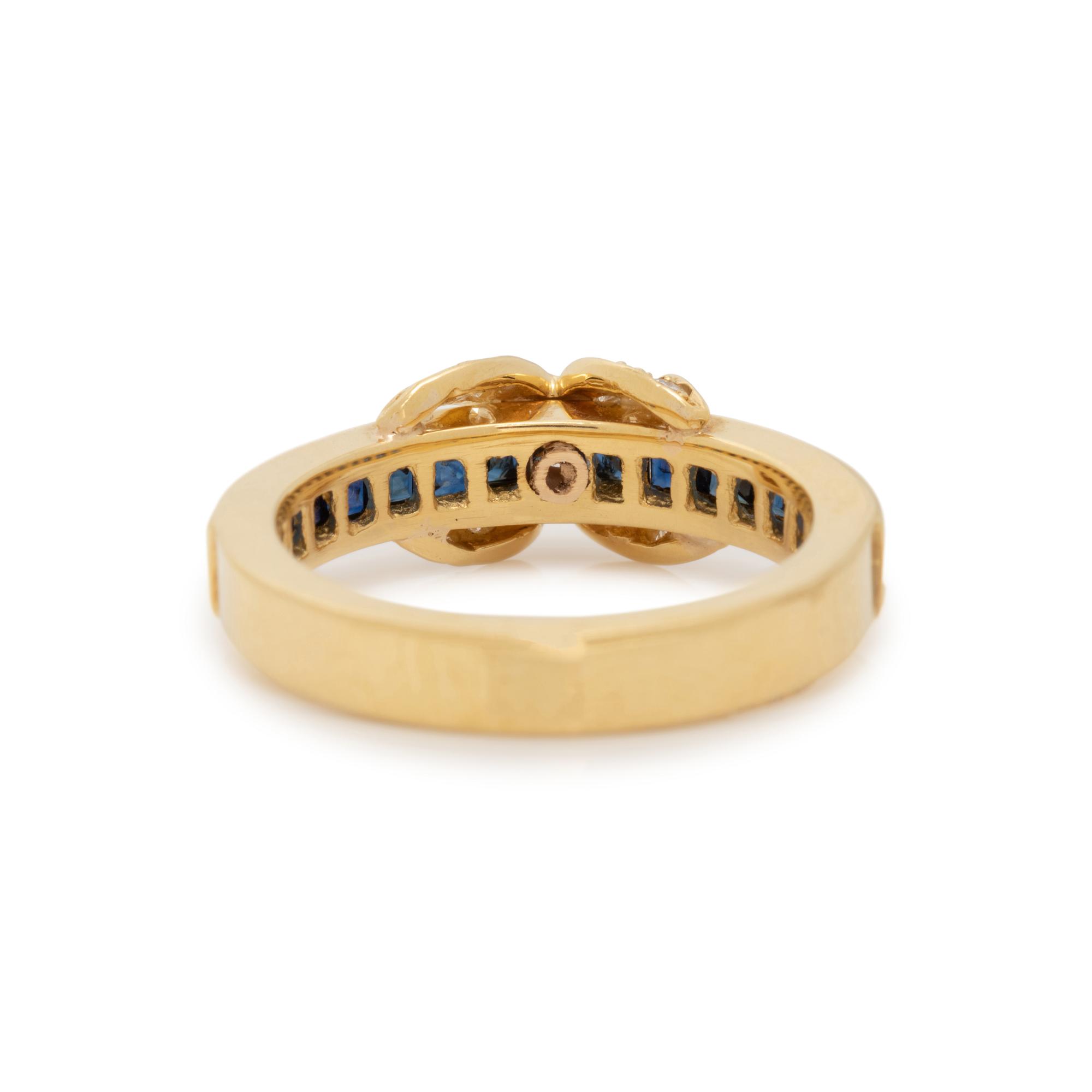 DIAMOND AND SAPPHIRE RING
