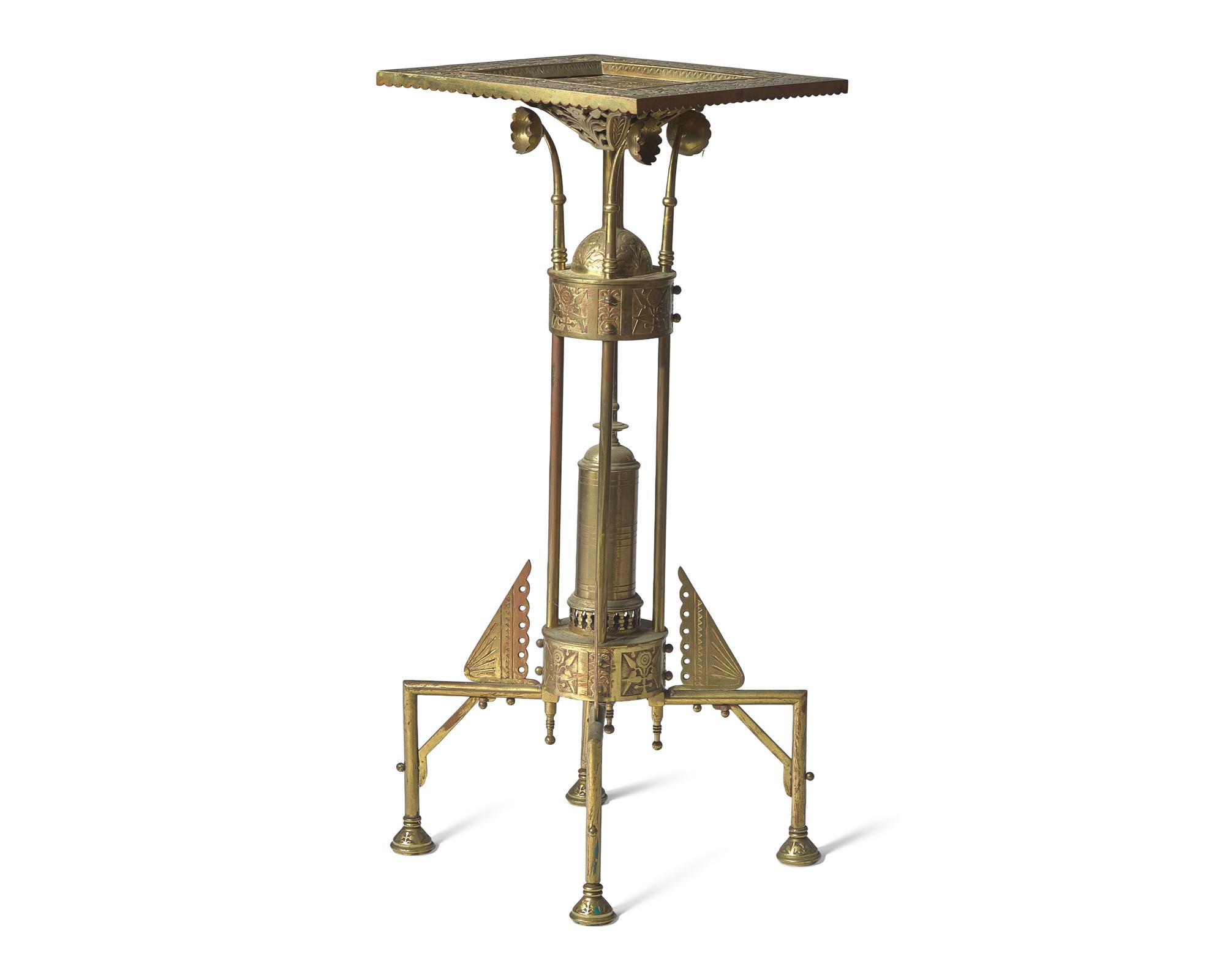 An Aesthetic Movement Brass Stand, Bradley & Hubbard Manufacturing Company, Meriden, CT, Circa 1880