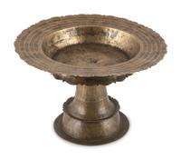 A Persian Hand Wrought Metal Tazza