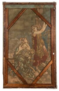 A Large Painted Canvas Panel