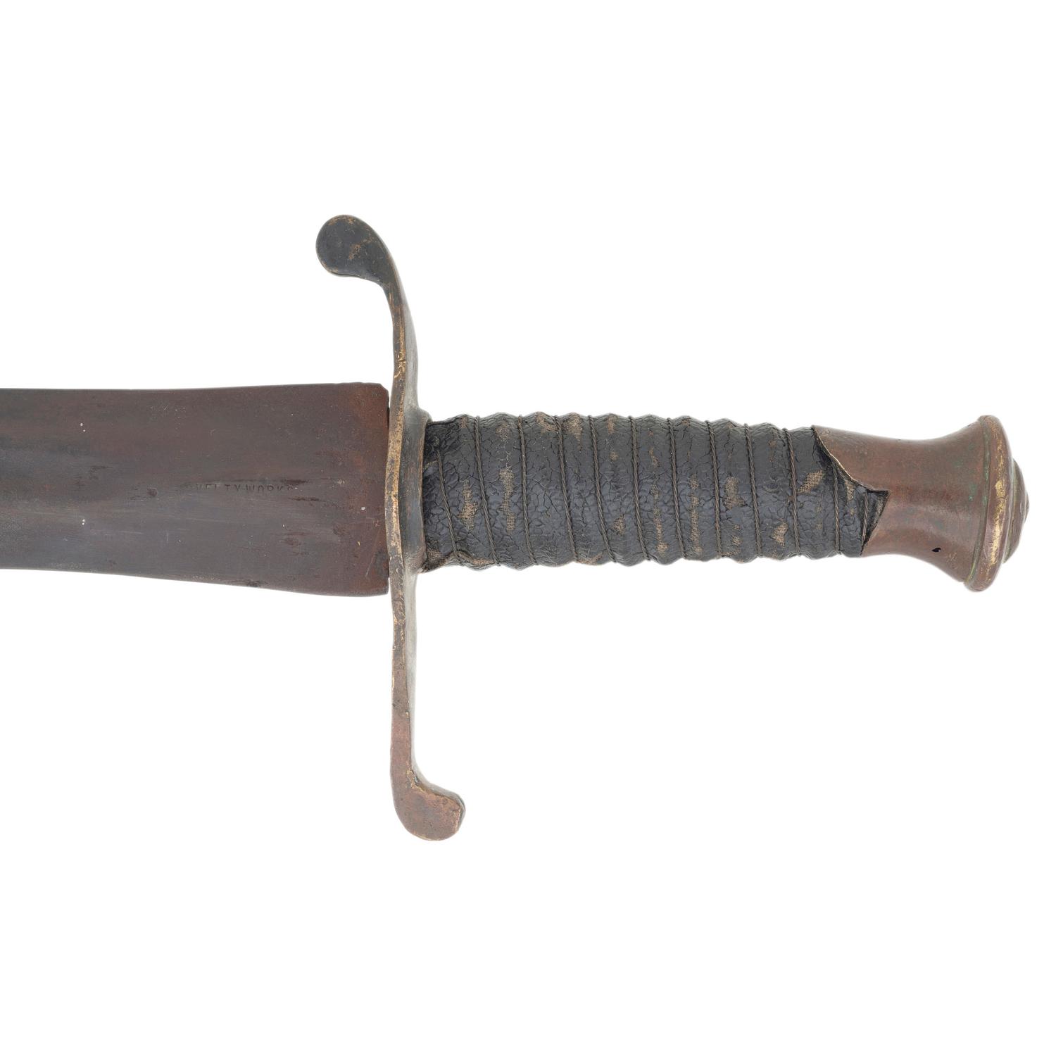Restored Thomas Leech & Co Tennessee Side Knife with Belt, Frog and Scabbard