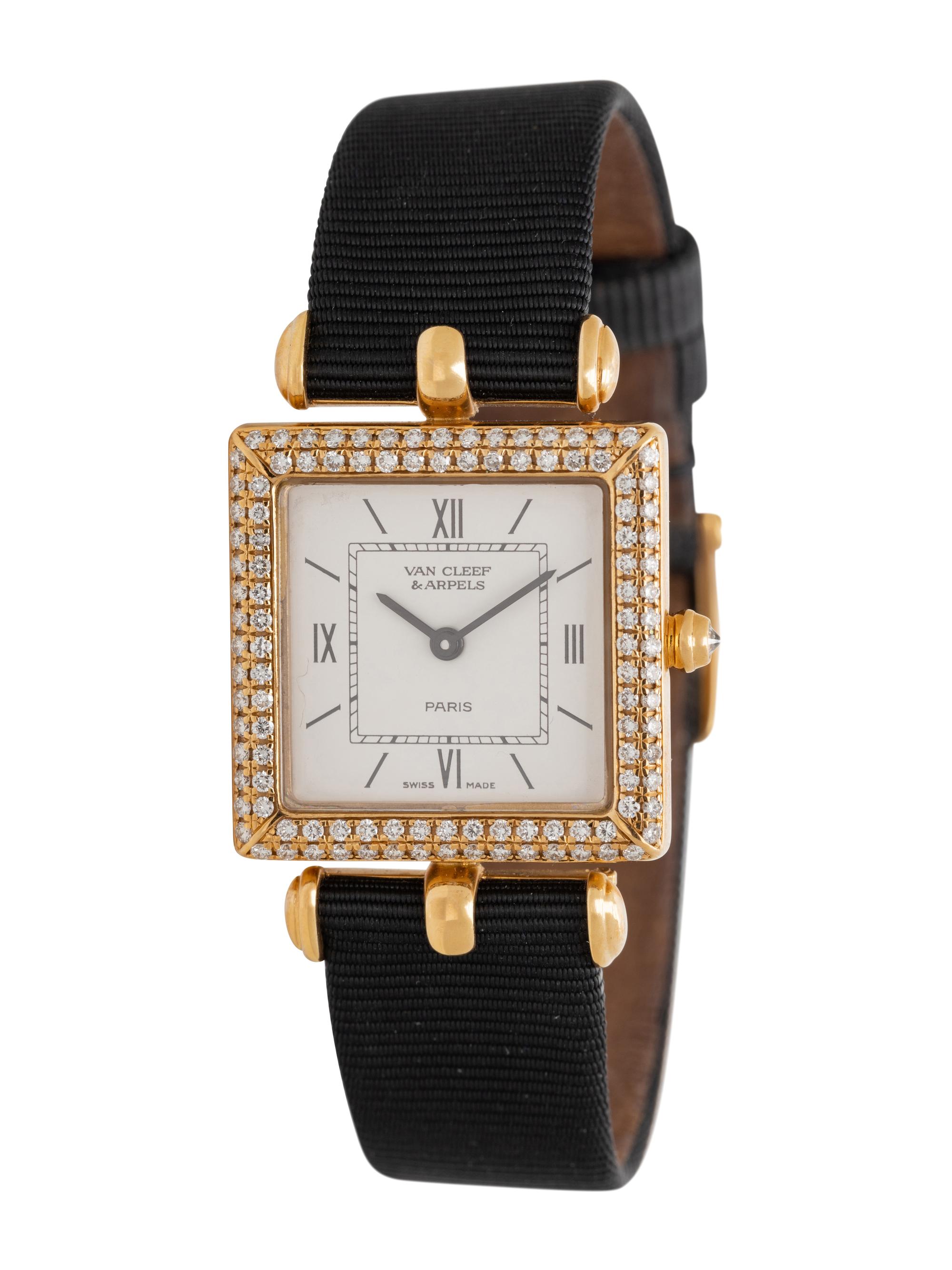 VAN CLEEF & ARPELS, 18K YELLOW GOLD AND DIAMOND 'CLASSIQUE' WATCH