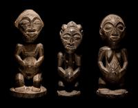 Three Baule Wood Figures