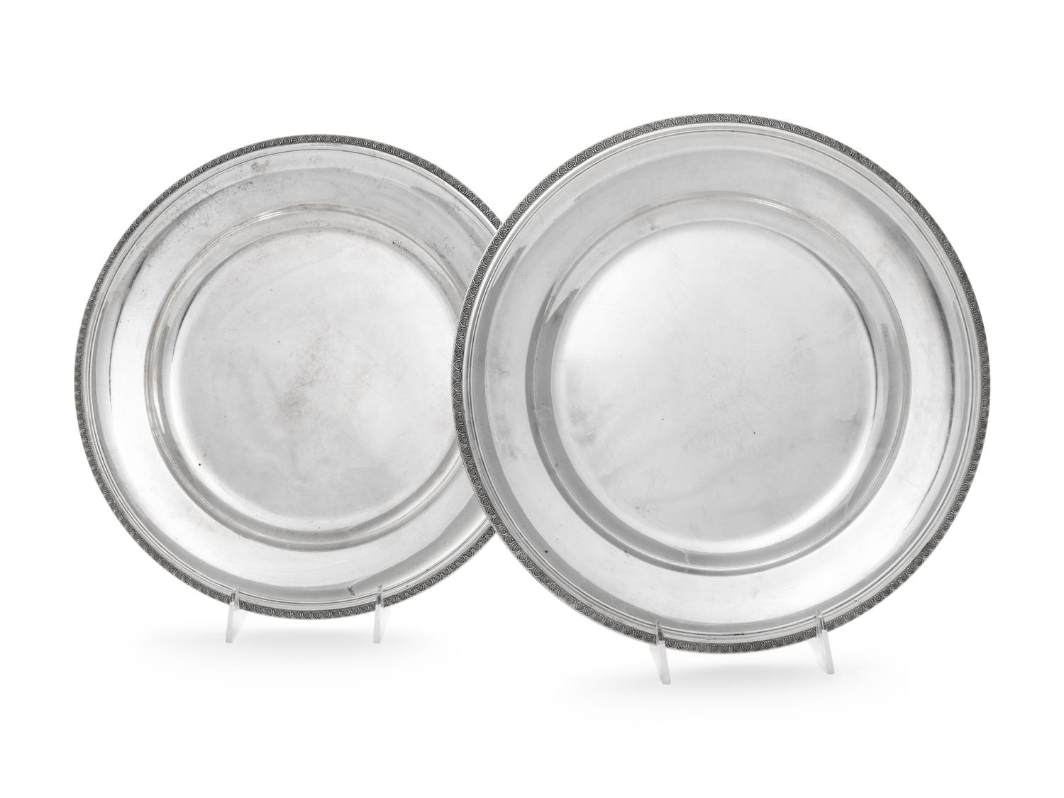 A Pair of Austrian Silver Serving Dishes