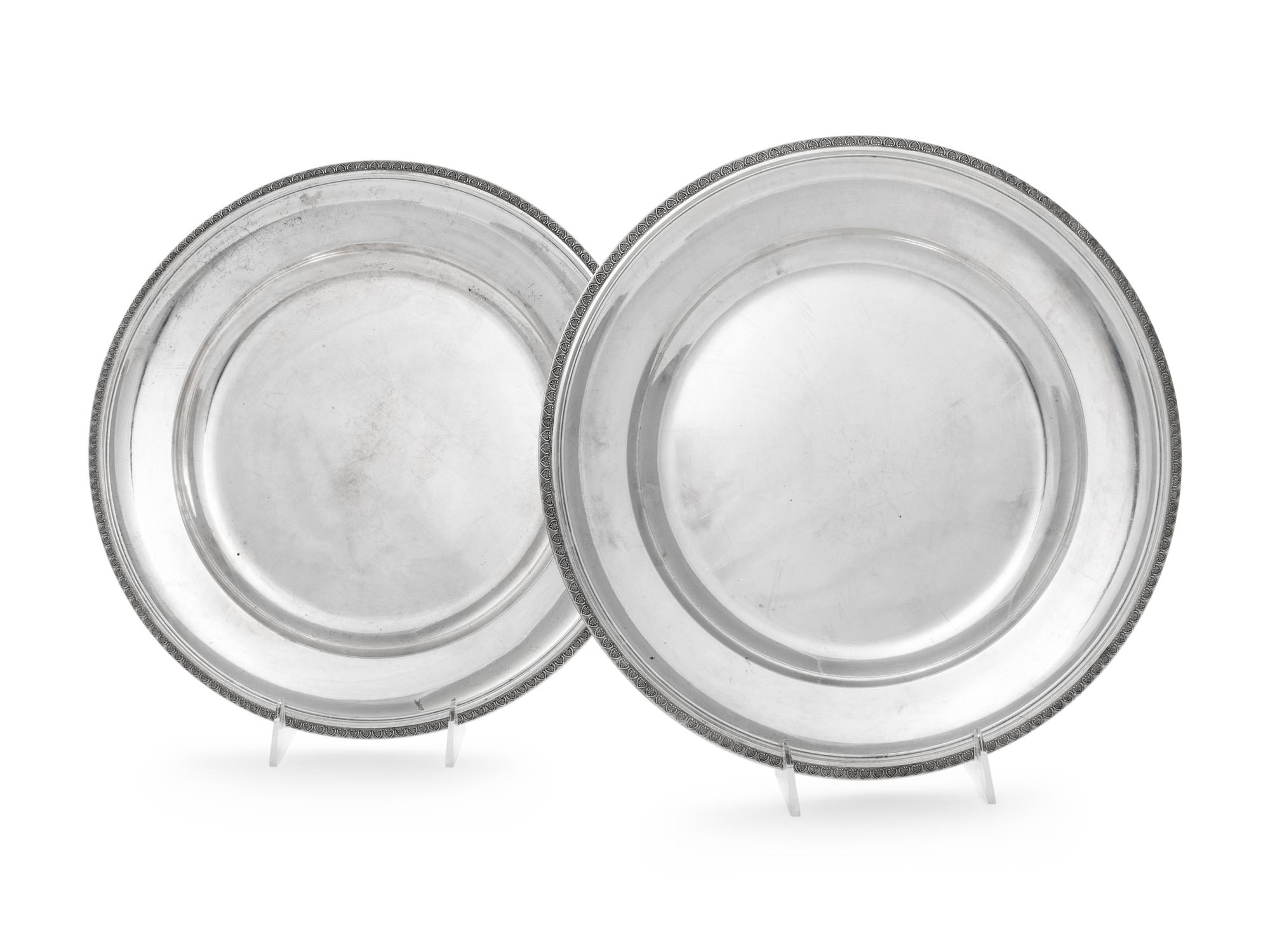 A Pair of Austrian Silver Serving Dishes